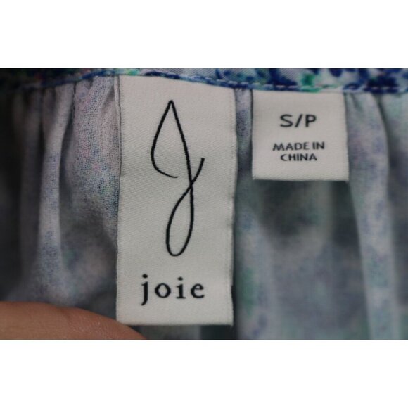 Joie Short Flutter Sleeve Paisley Semi-Sheer Top-Small/Petite-Fairy-Lined - Picture 7 of 12